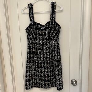 Anthropologie Black and White Mini Dress